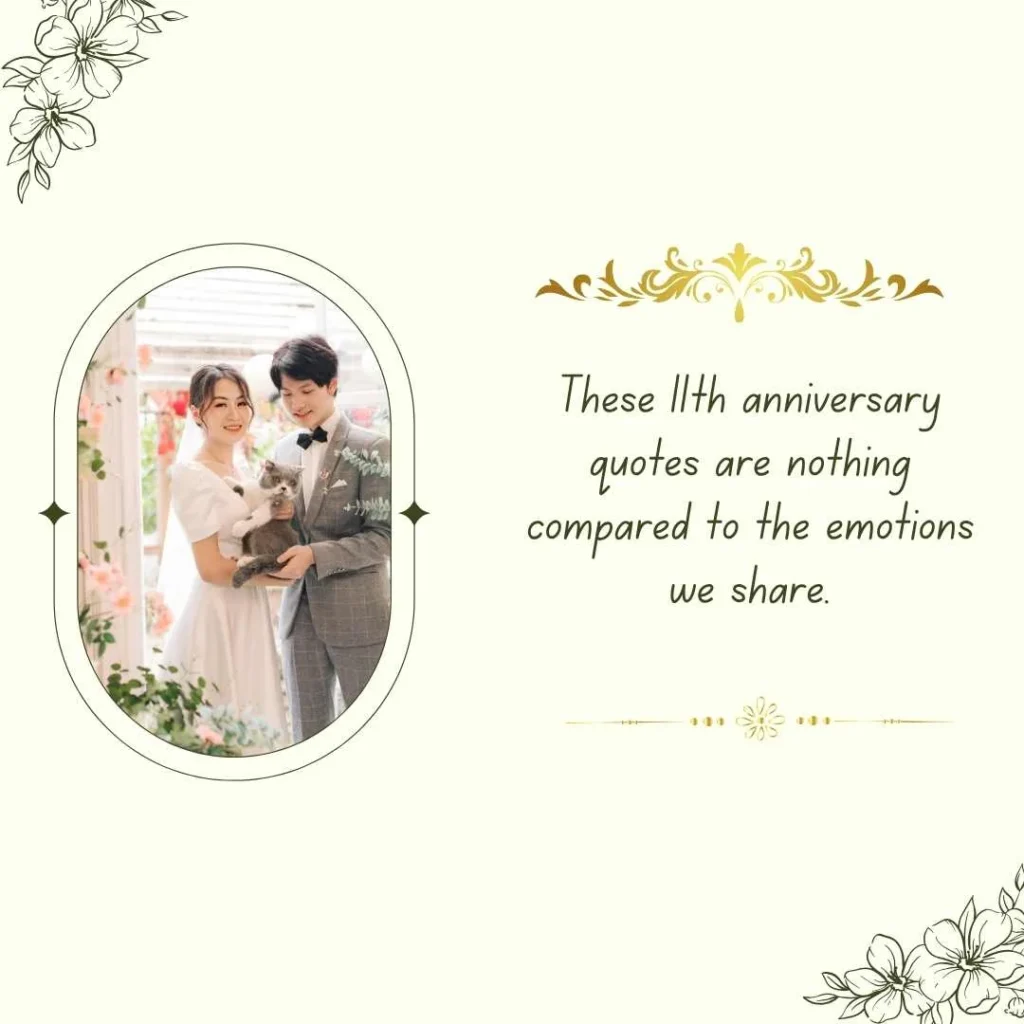 Romantic 11 Year Wedding Anniversary