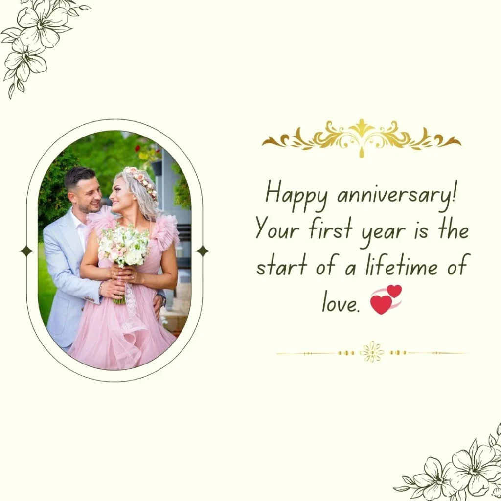 Anniversary Wishes for a New Couple