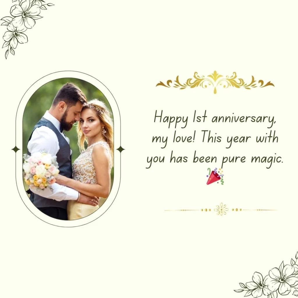 1st Wedding Anniversary Wishes