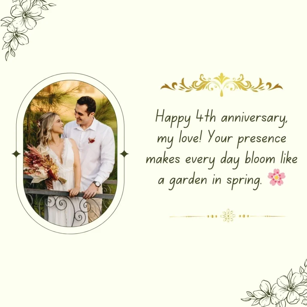 4th Wedding Anniversary Wishes