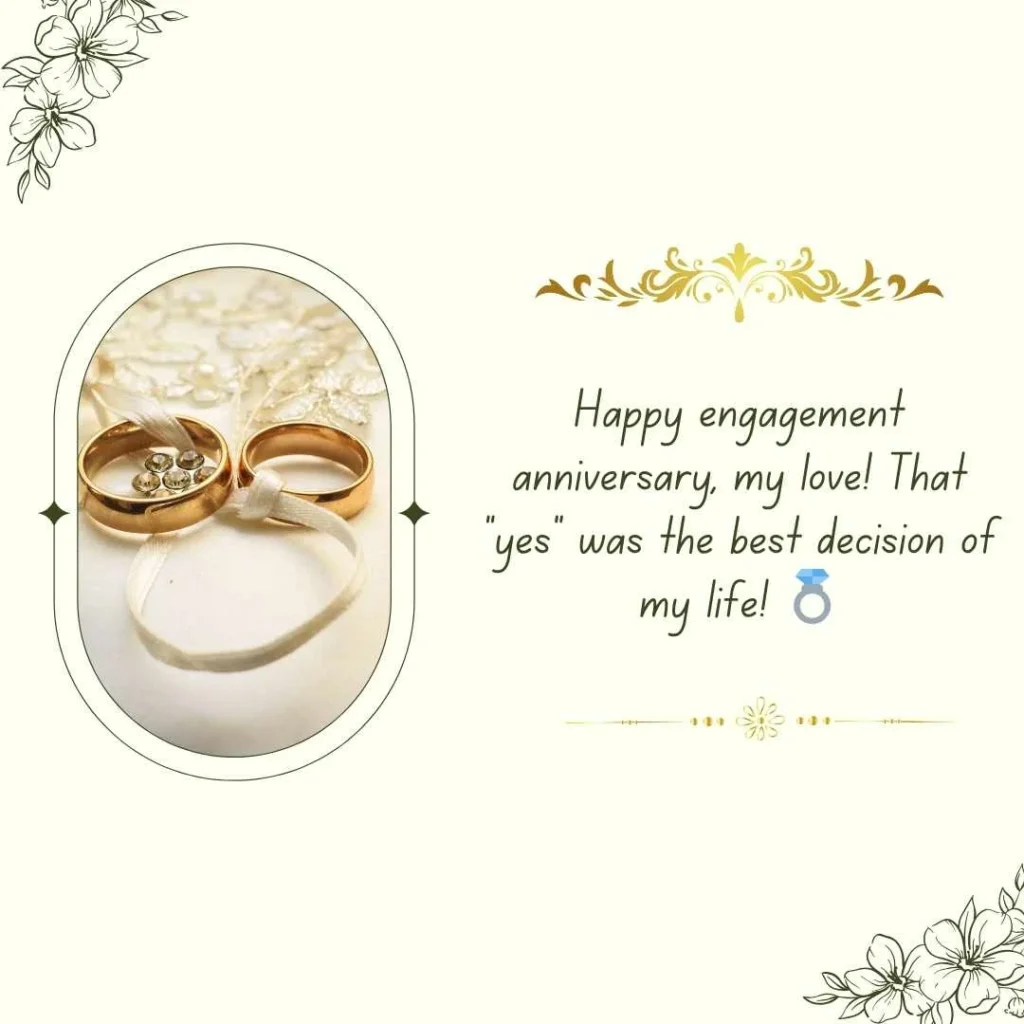 Engagement Anniversary Wishes to Husband