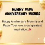 Mummy Papa Anniversary Wishes