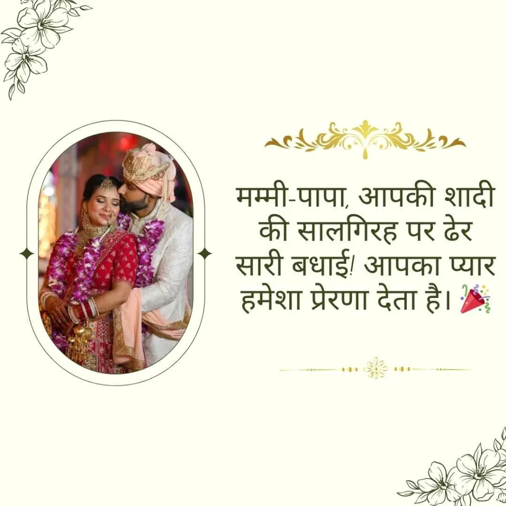 Mummy Papa Anniversary Wishes in Hindi