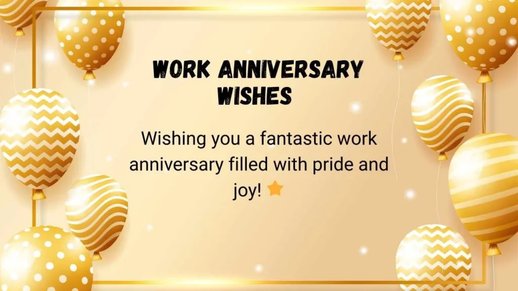 Work Anniversary Wishes