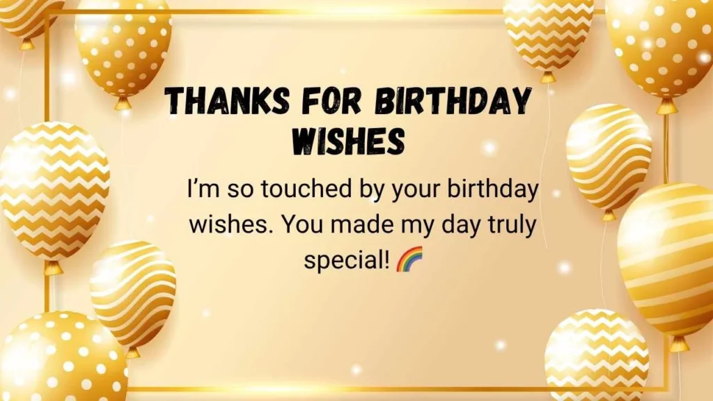 thanks for birthday wishes