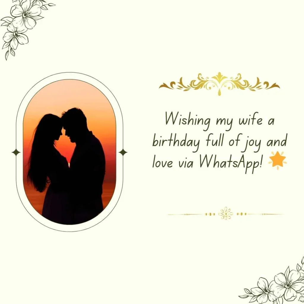 WhatsApp Birthday Wishes for Wife